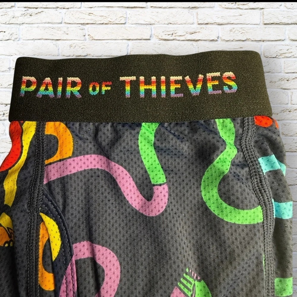 NWT Pair Of Thieves Pride Boxer Briefs The Trevor Project with Rainbows. Size S